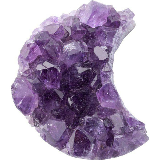 Amethyst Druze Mini Crystal Moon - Crystal Nest