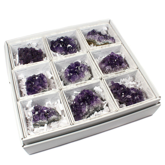 Amethyst Cluster – Gift Boxed with ID Card - Crystal Nest