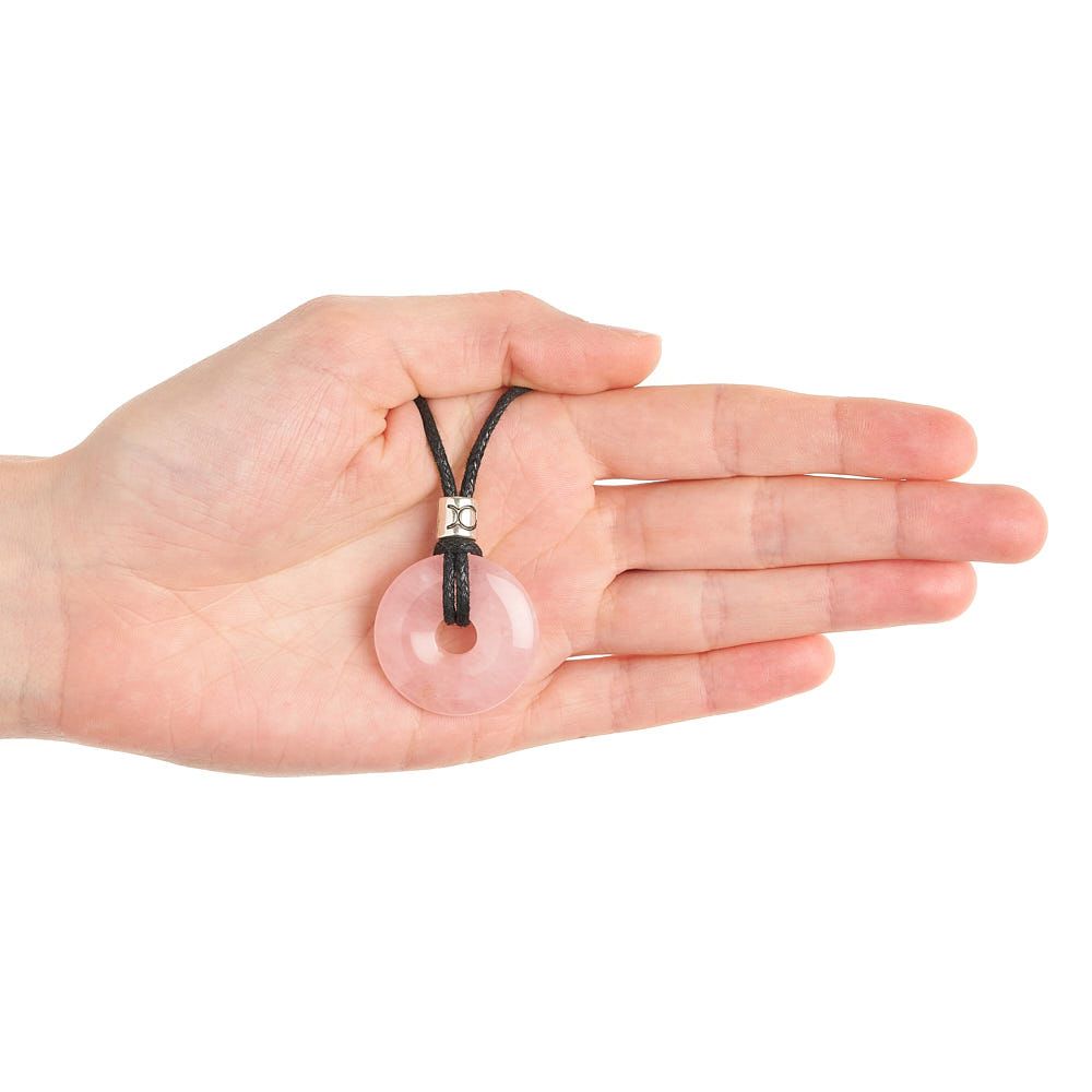 Taurus Rose Quartz Power Ring Pendant – Zodiac Birthstone Necklace - Crystal Nest