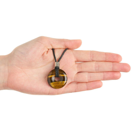 Leo Tiger's Eye Power Ring Pendant – Zodiac Birthstone Necklace - Crystal Nest