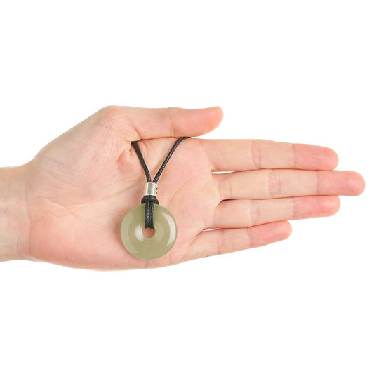 Libra Green Aventurine Power Ring Pendant – Zodiac Birthstone Necklace - Crystal Nest