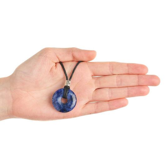 Sagittarius Sodalite Power Ring Pendant – Zodiac Birthstone Necklace - Crystal Nest