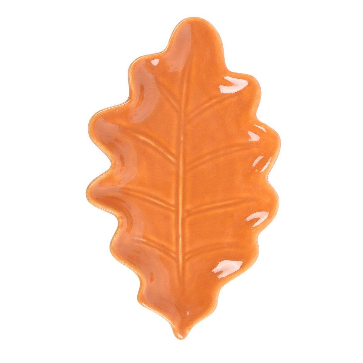 Autumn Leaf Ceramic Trinket Dish - Crystal Nest