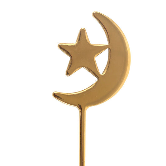 Star & Moon Golden Teaspoons | Set of 4