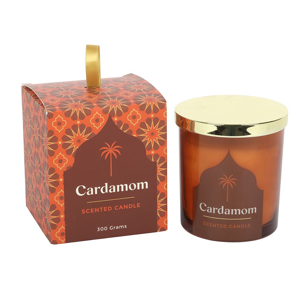 Cardamom Scented Candle - 300g | Luxury Arabian Nights Fragrance - Crystal Nest