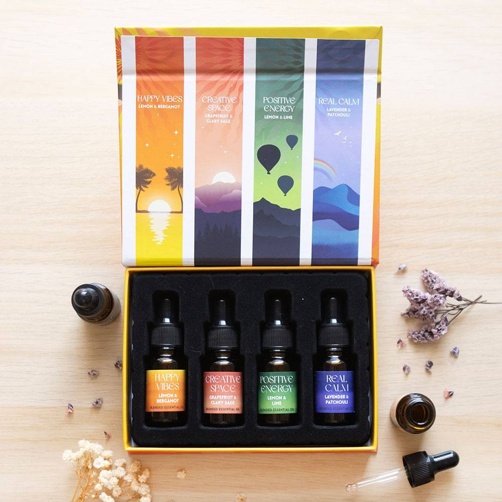 The Happy Collection Blended Essential Oil Set - Crystal Nest
