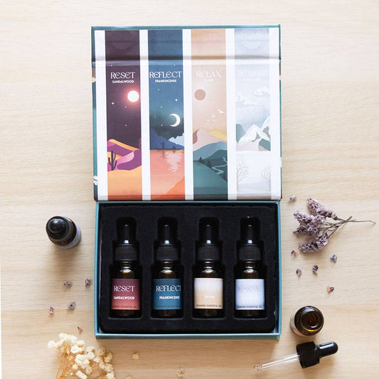 The Meditation Collection Blended Essential Oil Set - Crystal Nest