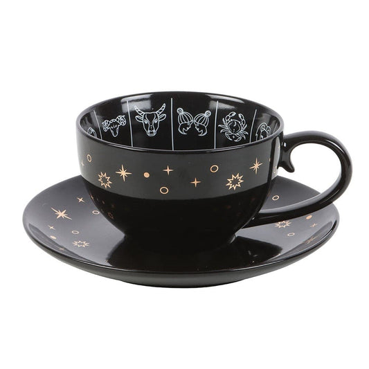 Astrology Fortune Telling Teacup with Saucer - Crystal Nest
