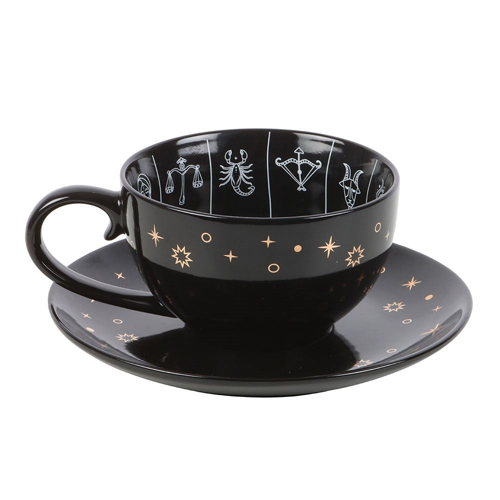 Astrology Fortune Telling Teacup with Saucer - Crystal Nest