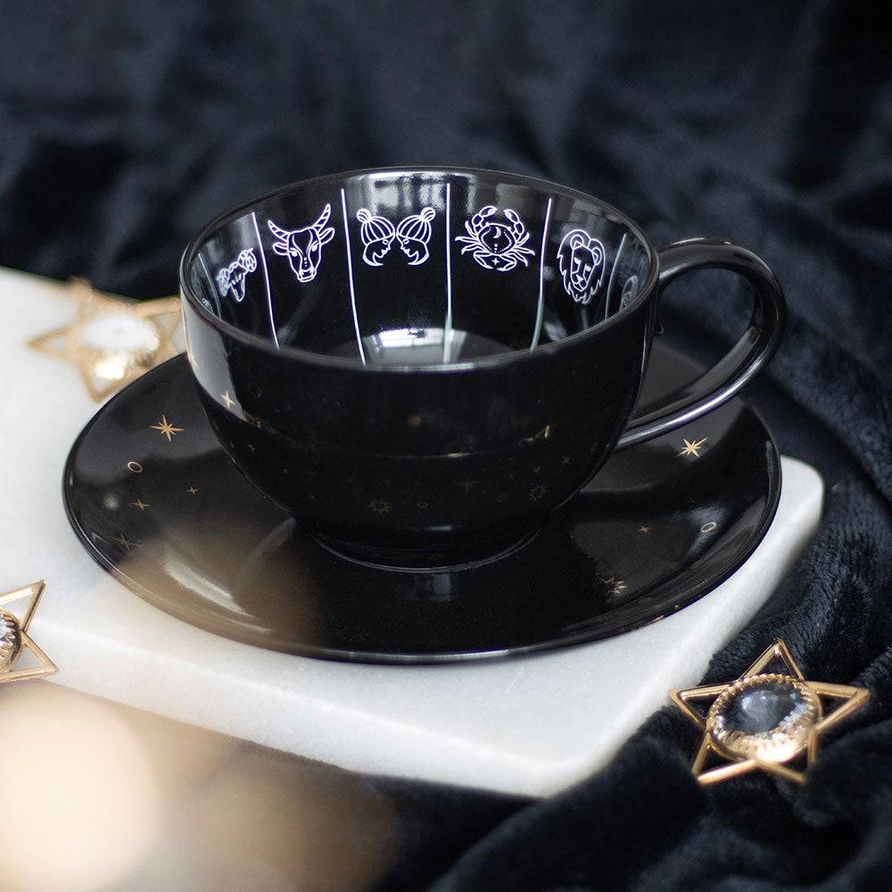 Astrology Fortune Telling Teacup with Saucer - Crystal Nest