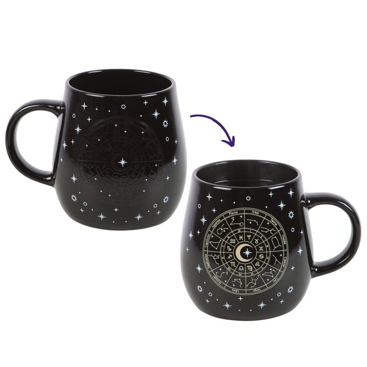 Astrology Wheel Heat Changing Mug - Crystal Nest