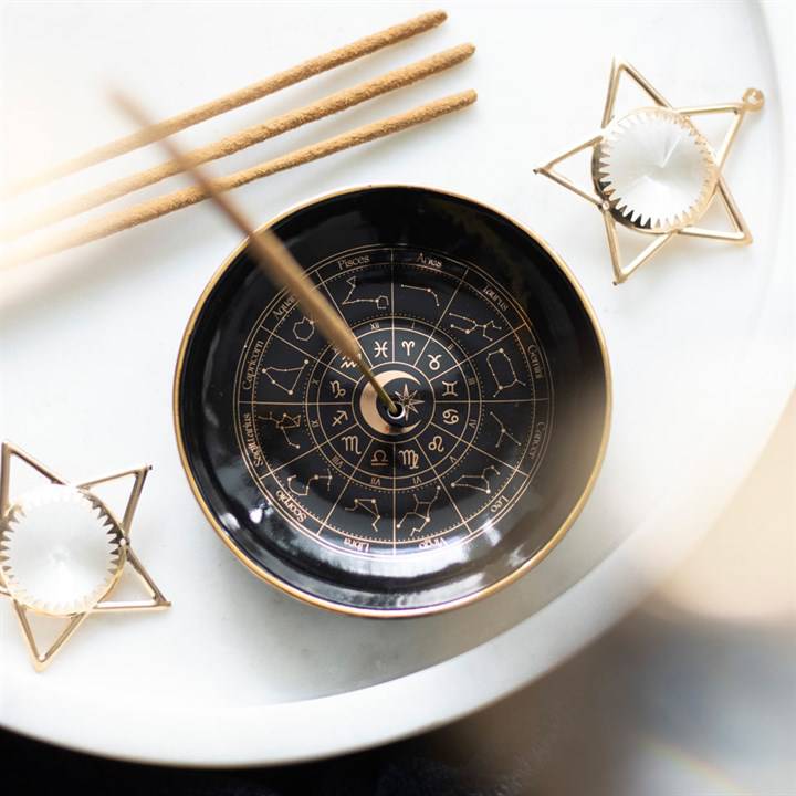 Astrology Wheel Incense Holder - Crystal Nest