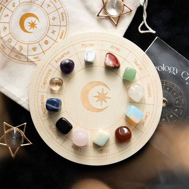 Astrology Wheel - Crystal Grid Set - Crystal Nest