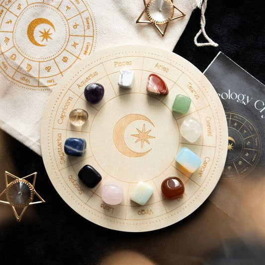 Astrology Wheel - Crystal Grid Set - Crystal Nest