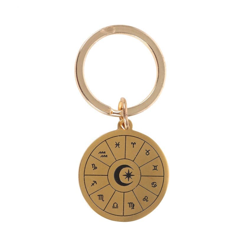 Astrology Wheel Keyring - Crystal Nest
