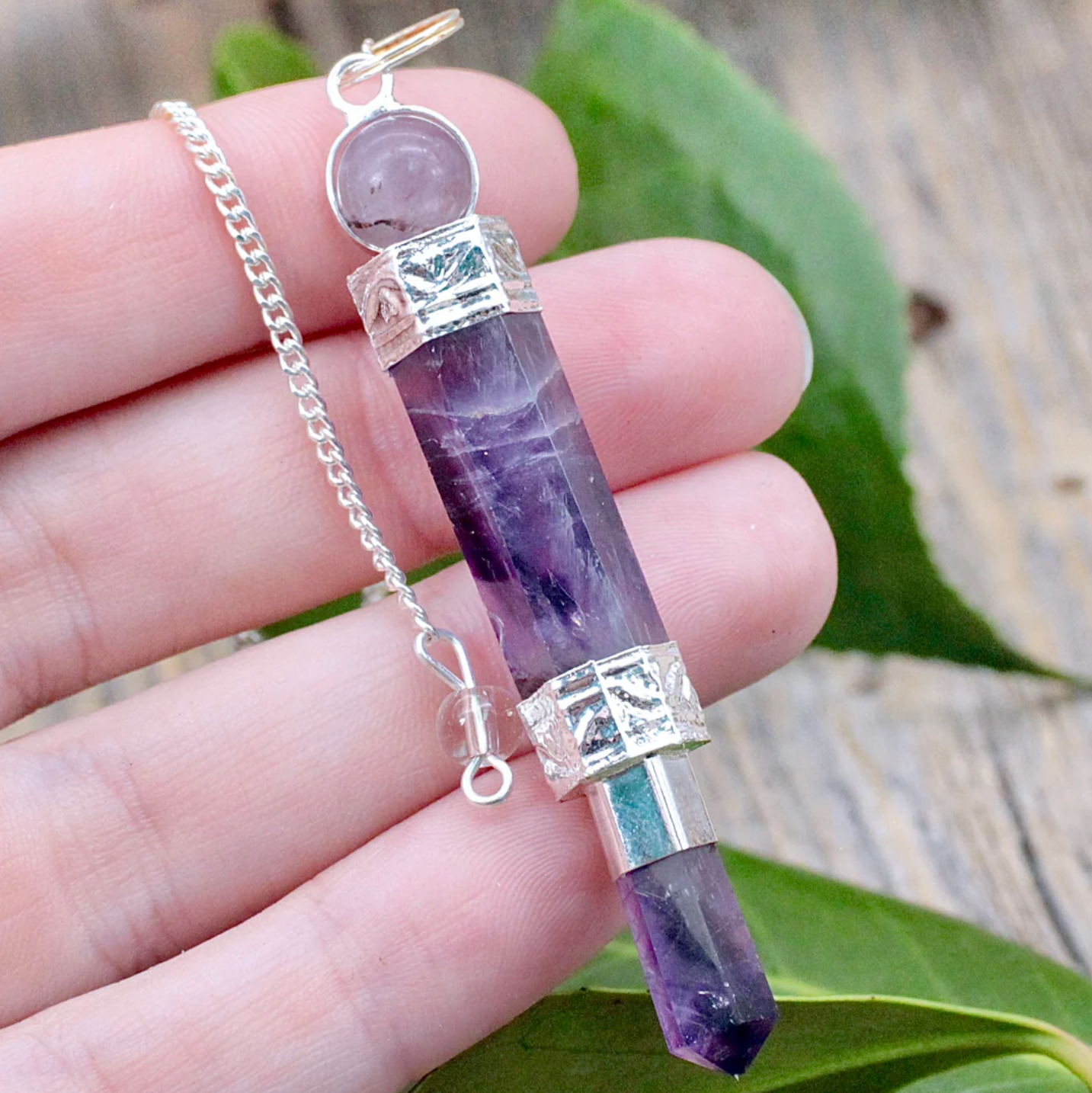 Amethyst Wand Pendulum - Crystal Nest
