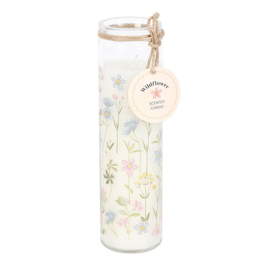Spring Wildflower Scented Tube Glass Candle - Crystal Nest