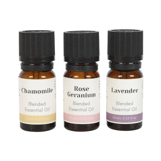 Set of 3 Floral Blended Essential Oils – Relax & Unwind - Crystal Nest