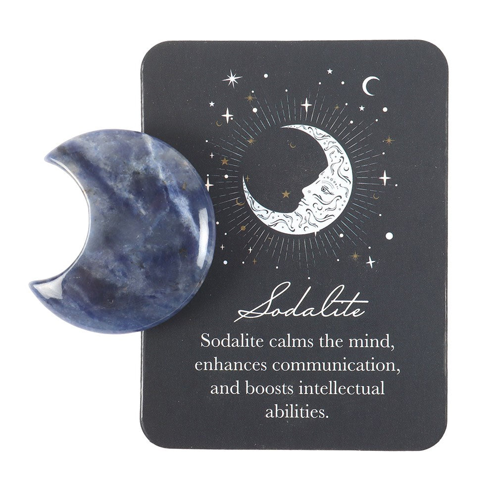 Sodalite Crystal Moon Keepsake Stone in Gift Box - Crystal Nest