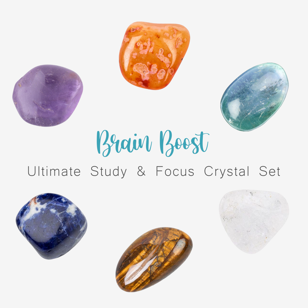 Brain Boost: The Ultimate Study & Focus Crystal Set - Crystal Nest