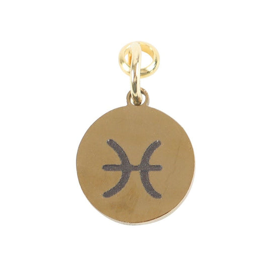 Pisces Gold Tone Zodiac Sign Charm - Crystal Nest