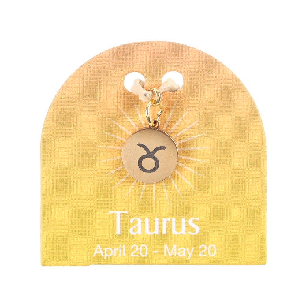 Taurus Gold Tone Zodiac Sign Charm - Crystal Nest