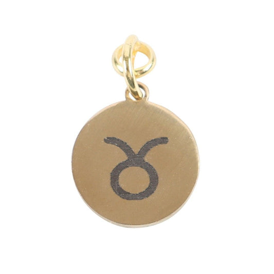 Taurus Gold Tone Zodiac Sign Charm - Crystal Nest