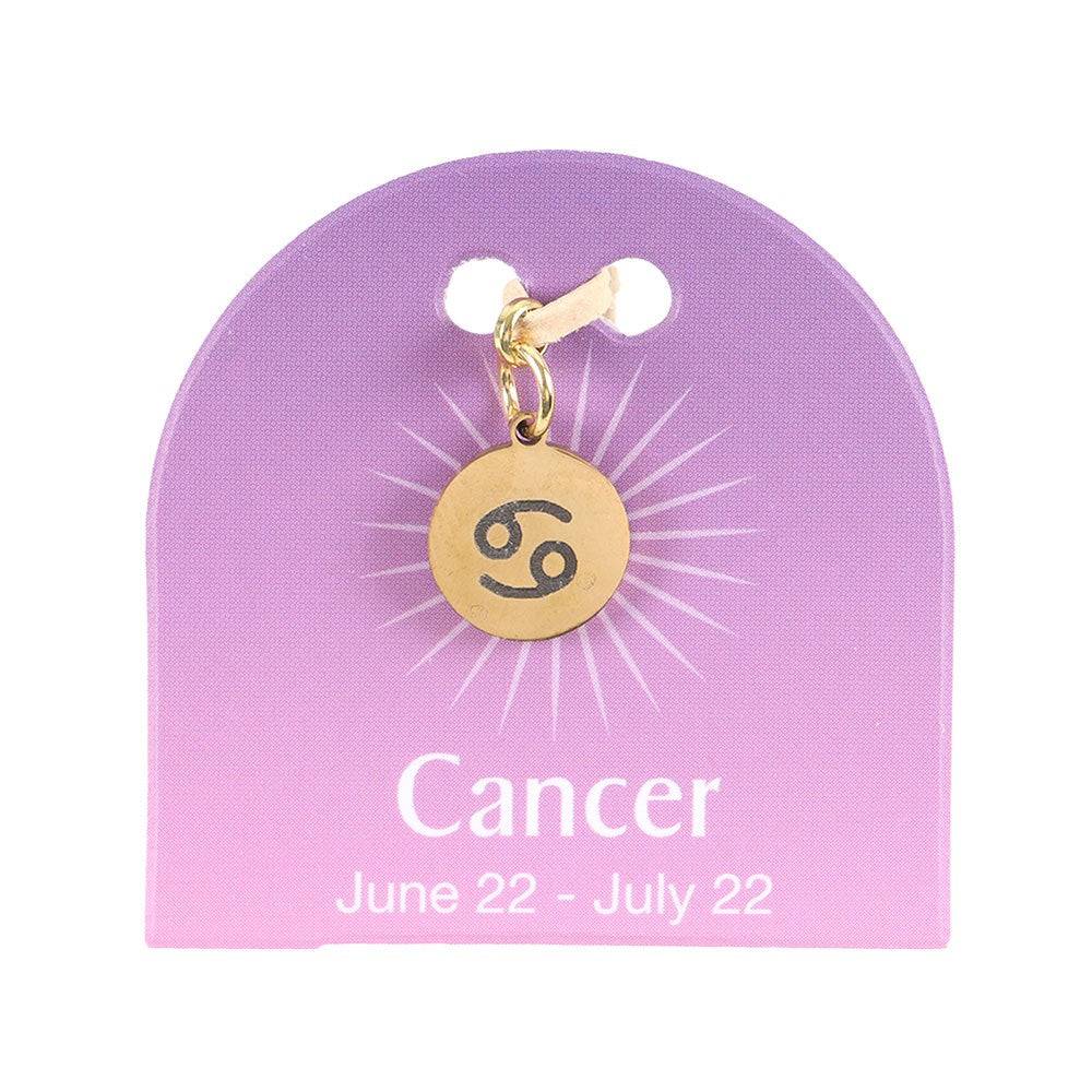 Cancer Gold Tone Zodiac Sign Charm - Crystal Nest