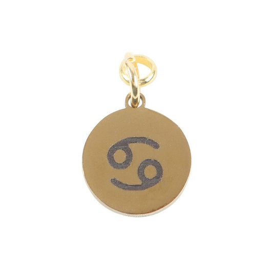 Cancer Gold Tone Zodiac Sign Charm - Crystal Nest