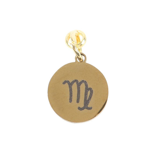 Virgo Gold Tone Zodiac Sign Charm - Crystal Nest
