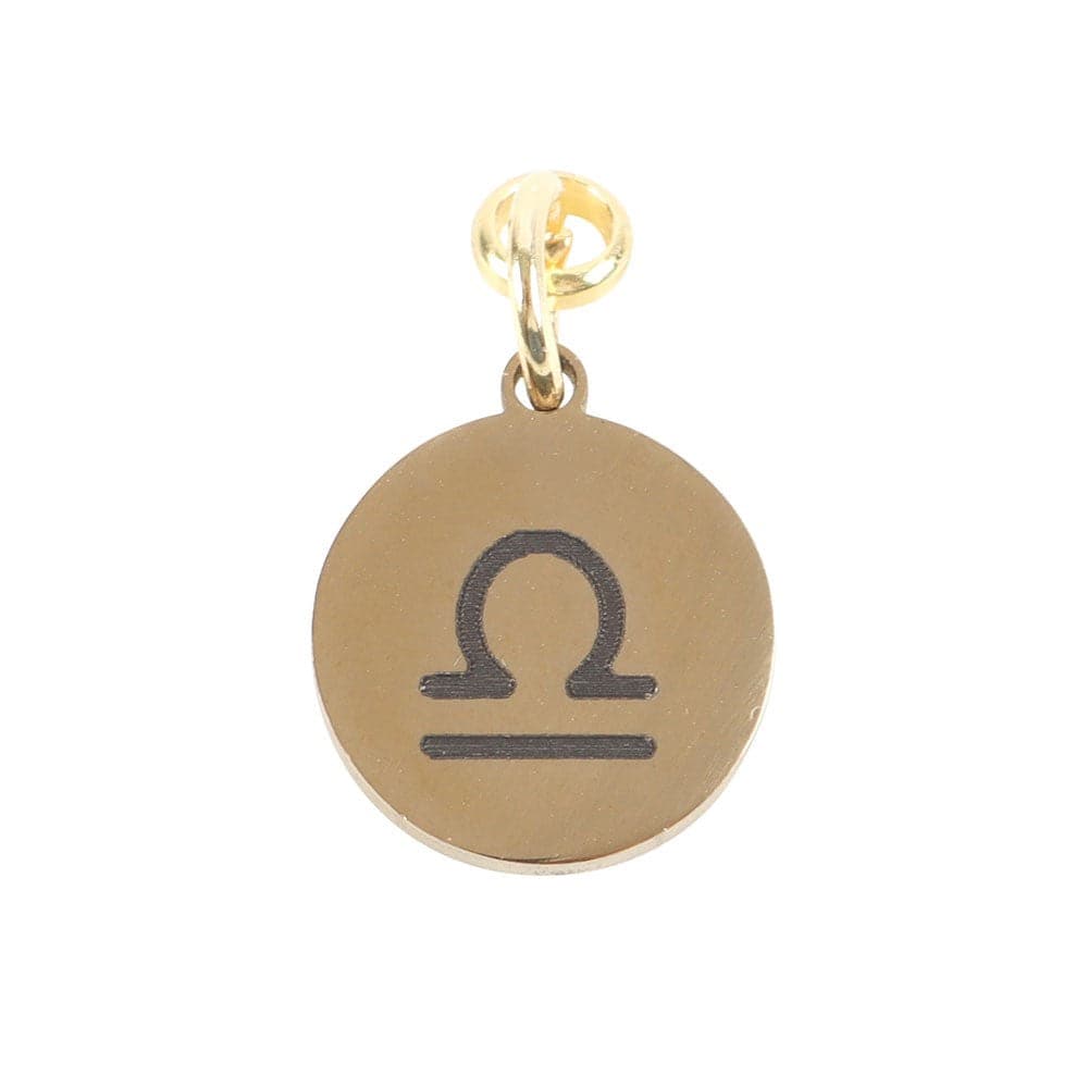 Libra Gold Zodiac Sign Charm - Crystal Nest