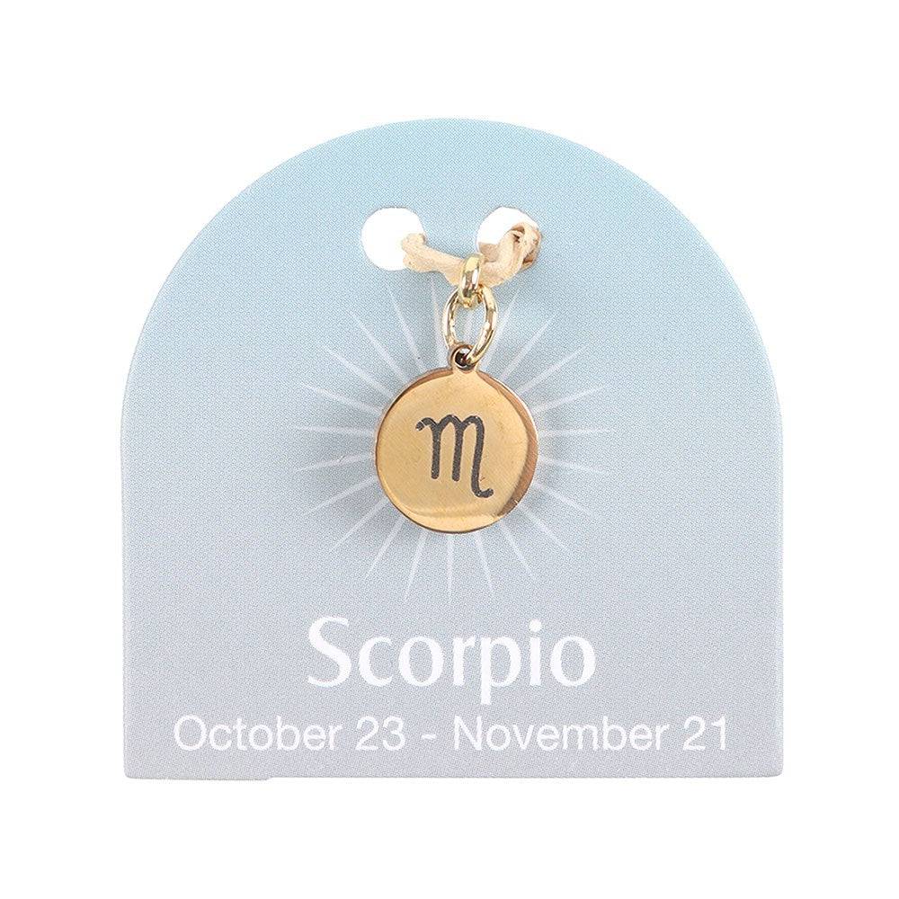 Scorpio Gold Tone Zodiac Sign Charm - Crystal Nest