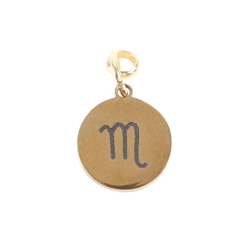 Scorpio Gold Tone Zodiac Sign Charm - Crystal Nest