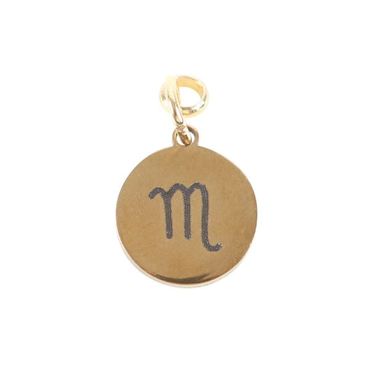 Scorpio Gold Tone Zodiac Sign Charm - Crystal Nest