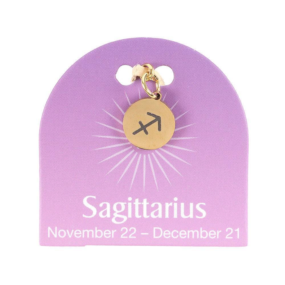Sagittarius Gold Tone Zodiac Sign Charm - Crystal Nest
