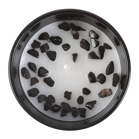 Scorpio Zodiac Black Obsidian Crystal Candle - October 23 to November 21 - Crystal Nest