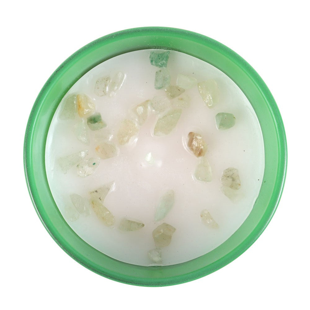 Leo Zodiac Aventurine Crystal Candle - July 23 to August 22 - Crystal Nest