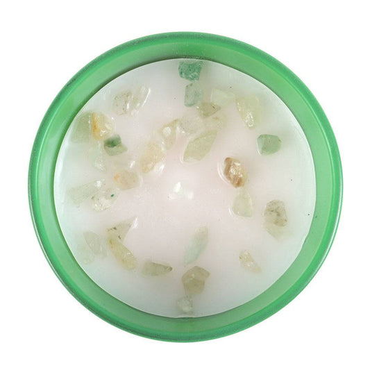 Leo Zodiac Aventurine Crystal Candle - July 23 to August 22 - Crystal Nest