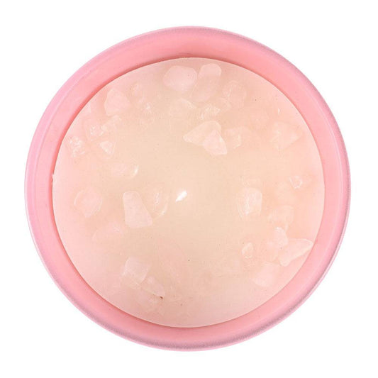 Aries Zodiac Rose Quartz Crystal Candle - March 21 to April 19 - Crystal Nest