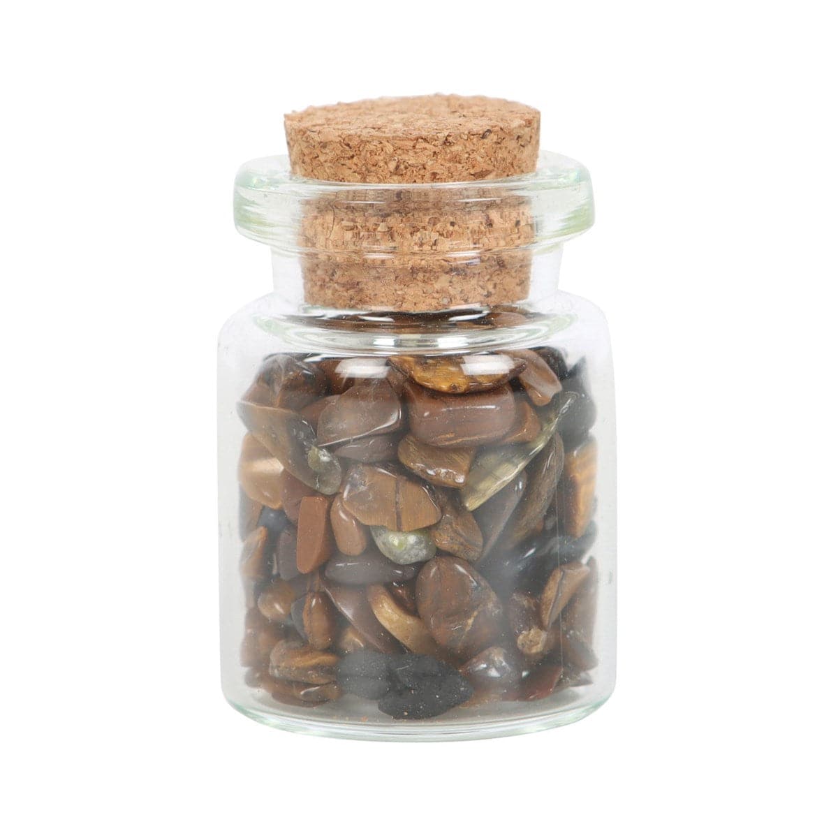 A Little Jar of Confidence - Tiger's Eye Crystal Chips - Crystal Nest