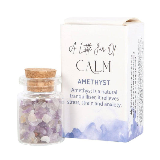 A Little Jar of Calm - Amethyst Crystal Chips - Crystal Nest
