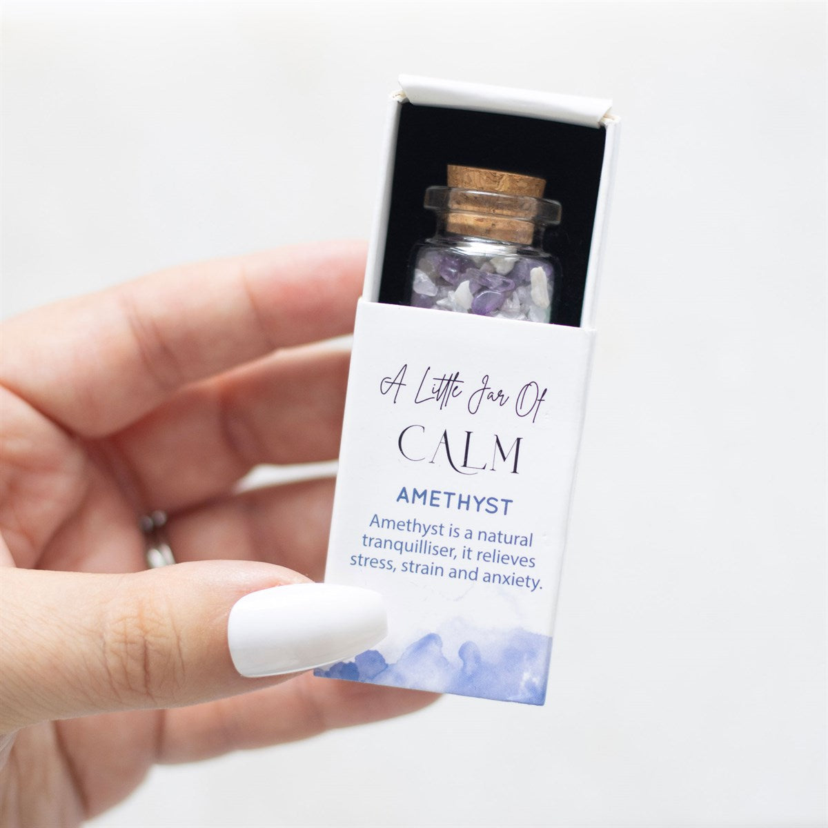 A Little Jar of Calm - Amethyst Crystal Chips - Crystal Nest