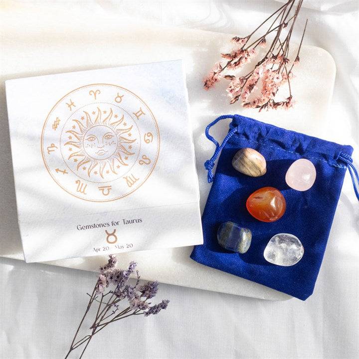 Taurus Zodiac Crystal Tumblestone Set - Crystal Nest