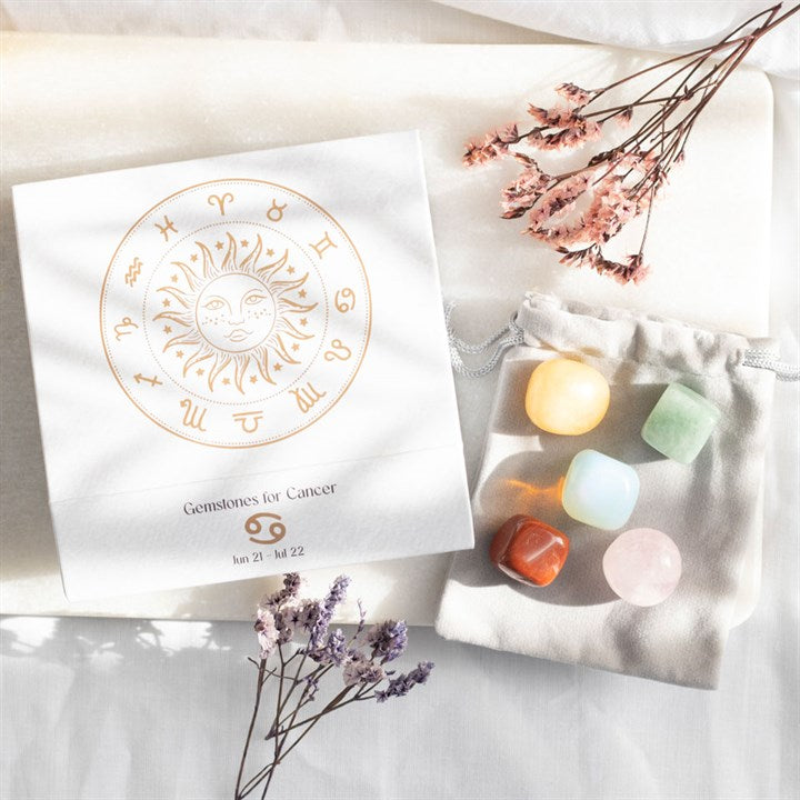 Cancer Zodiac Crystal Tumblestone Set - Crystal Nest
