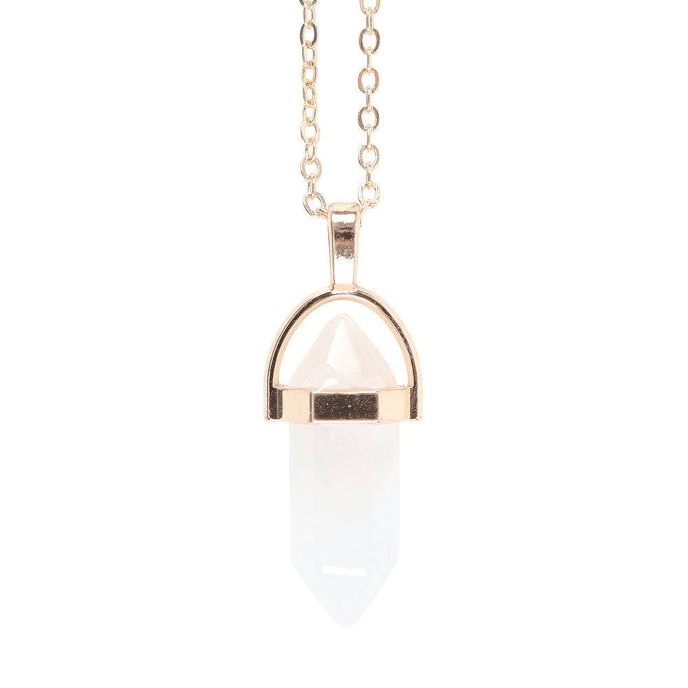 Clear Quartz Crystal Point Pendant Necklace – Amplify Clarity and Energy - Crystal Nest