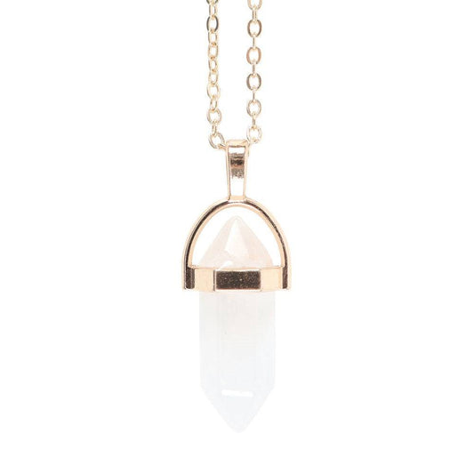 Clear Quartz Crystal Point Pendant Necklace – Amplify Clarity and Energy - Crystal Nest