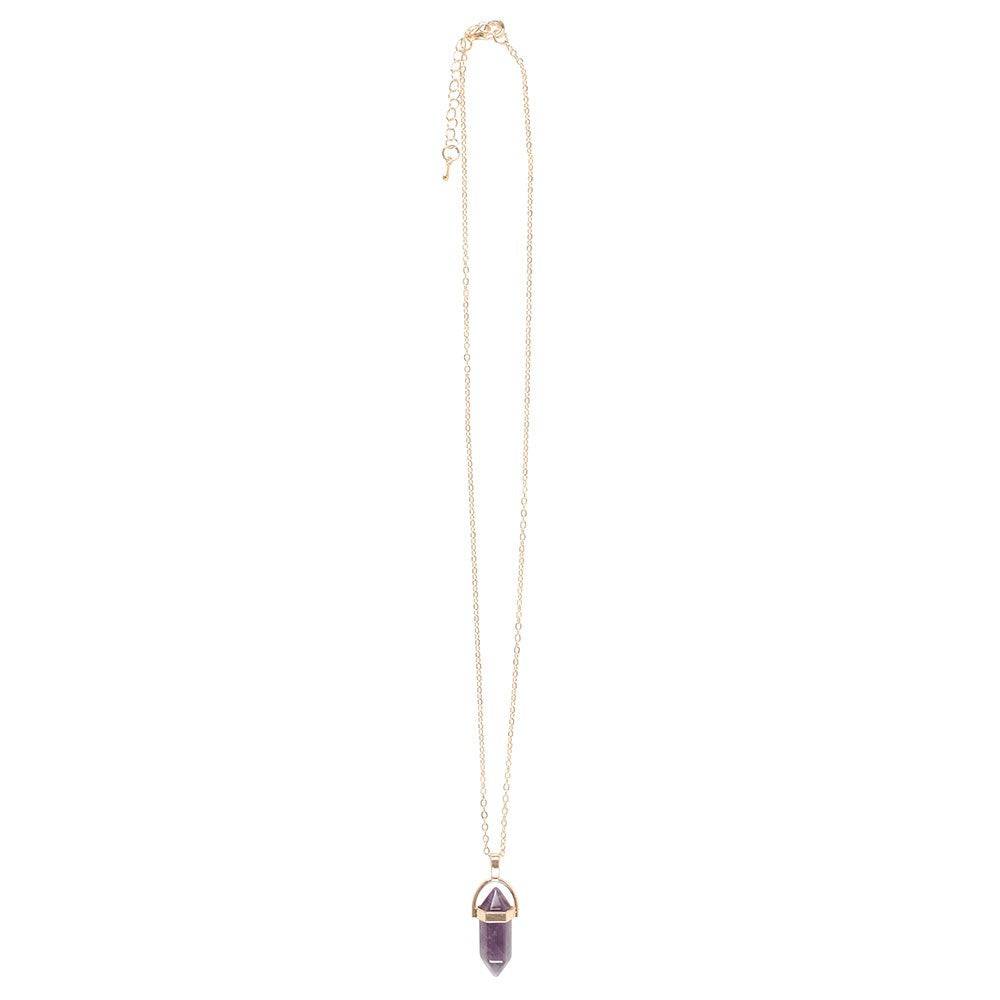 Amethyst Crystal Point Pendant Necklace – Carry Calmness with You - Crystal Nest