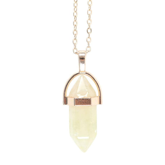 Lemon Quartz Crystal Point Pendant Necklace – Carry Uplifting Energy with You - Crystal Nest