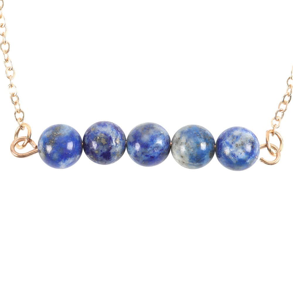 Lapis Lazuli Crystal Beaded Chain Bracelet – Intuition - Crystal Nest