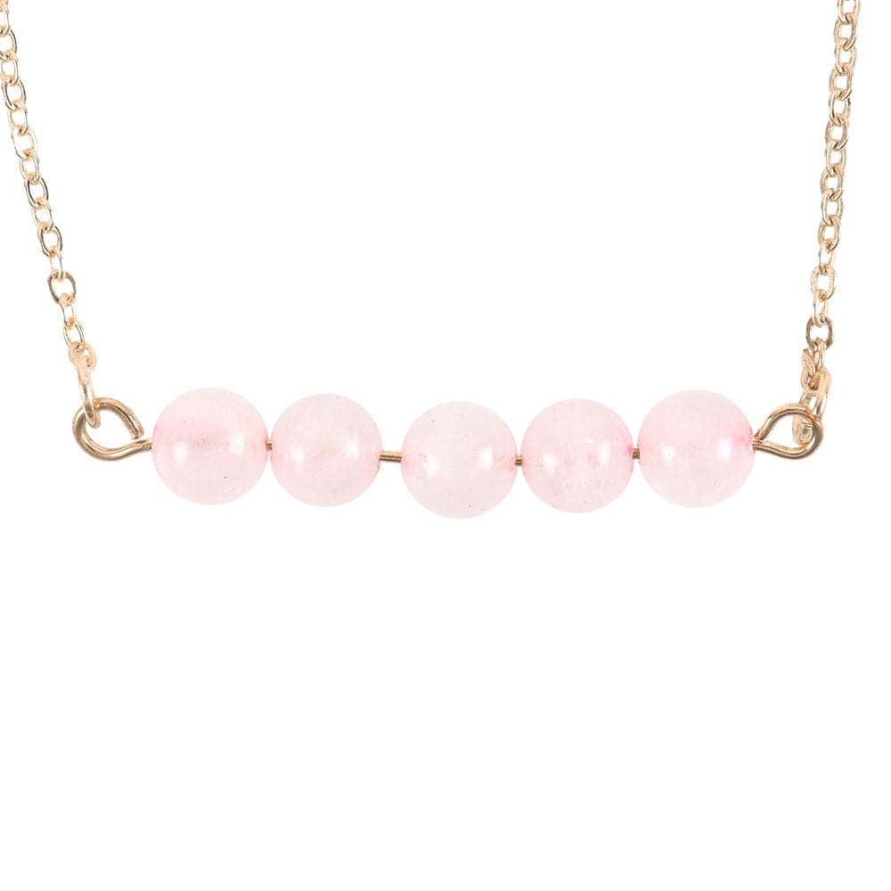 Rose Quartz Crystal Beaded Chain Bracelet – Unconditional Love - Crystal Nest